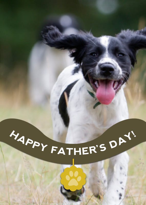 The best daddy at the dog park - father's day card