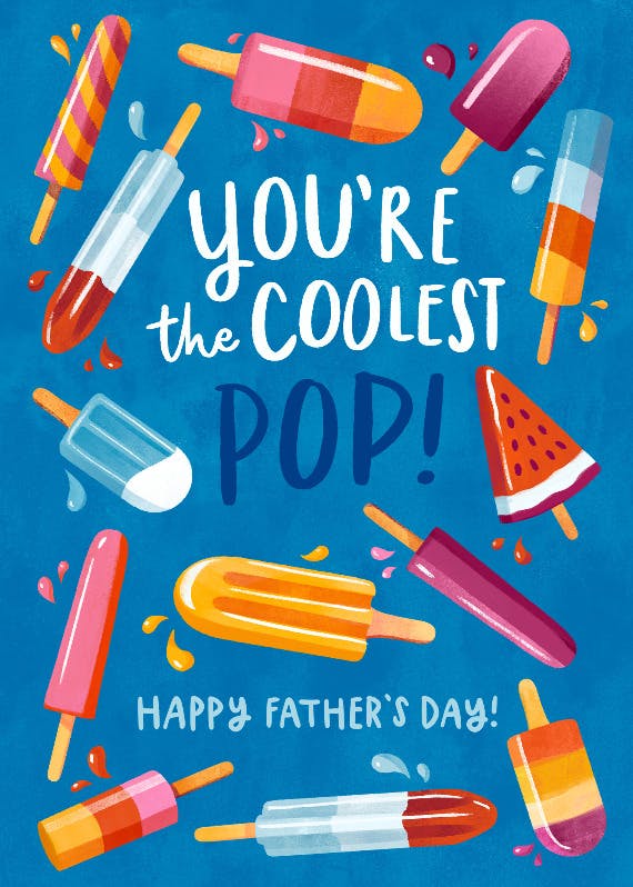 The coolest pop -  tarjeta del día del padre