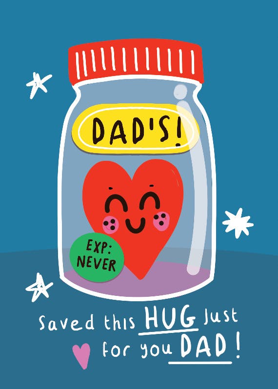 This hug just for you -  tarjeta del día del padre