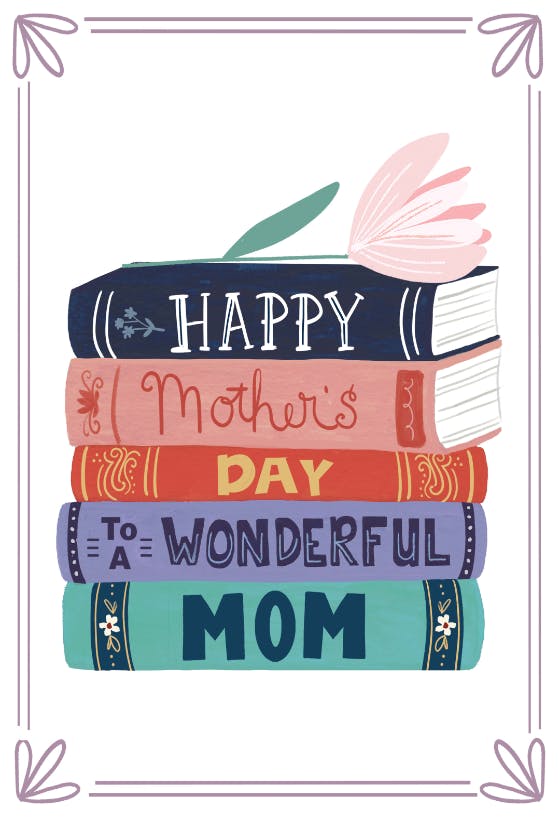 To a wonderful mom -  tarjeta del día de la madre