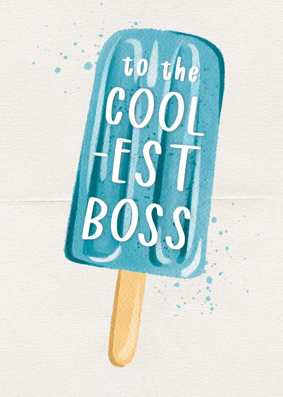 To the coolest boss -  tarjeta para el día del jefe