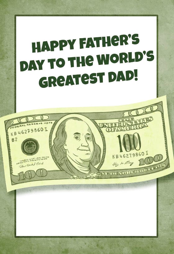 To the worlds greatest dad - father's day card