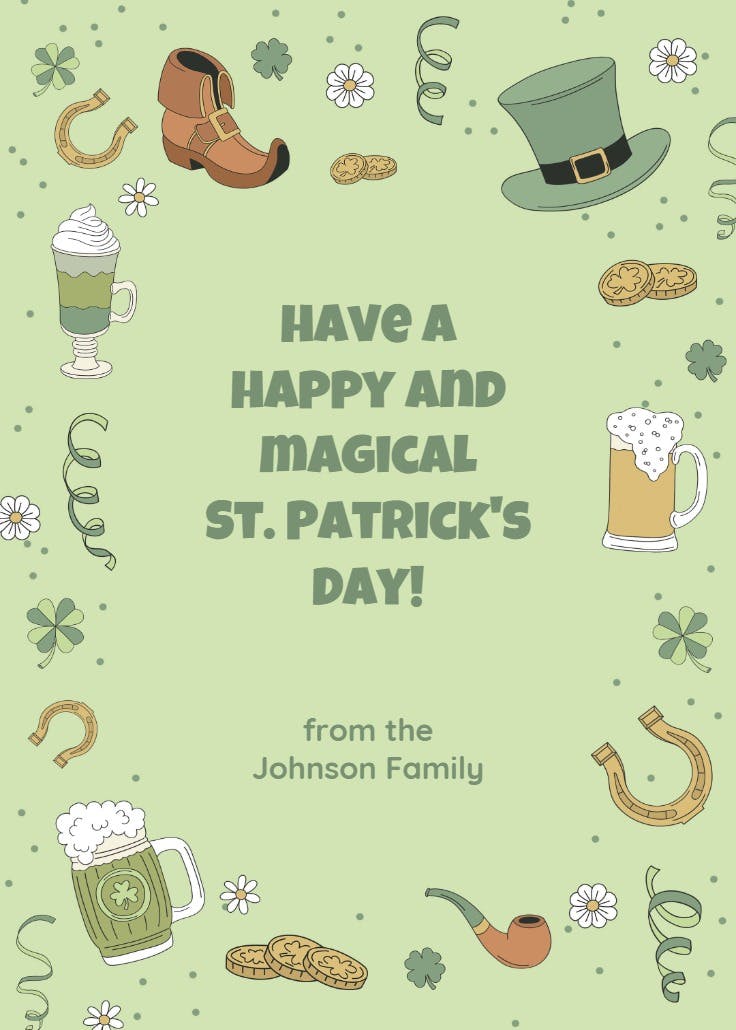 Too much to drink - st. patrick's day card