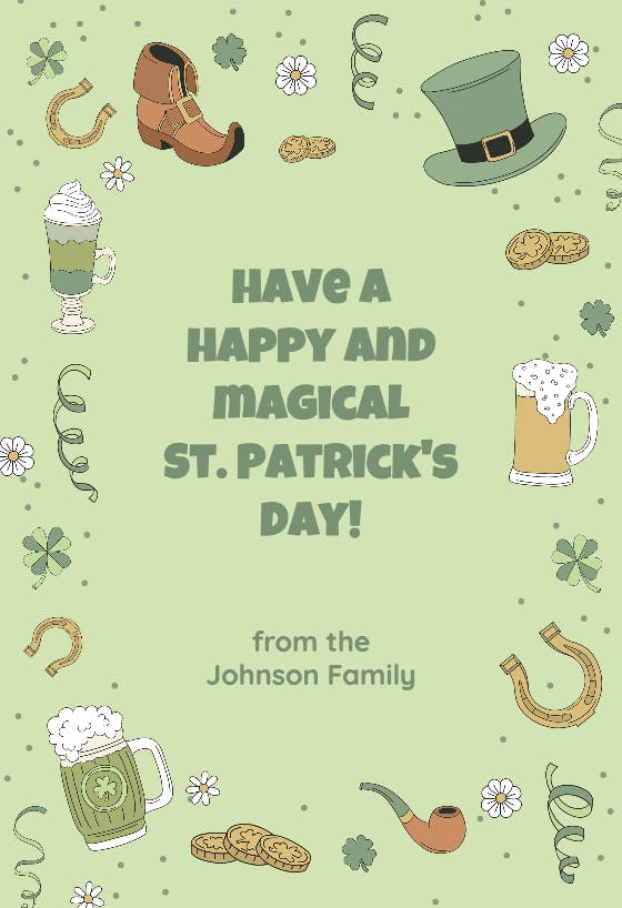Too much to drink - st. patrick's day card