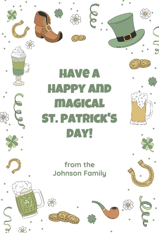 Too much to drink - st. patrick's day card