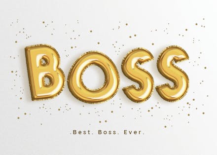 Top Notch Balloons - Boss Day Card