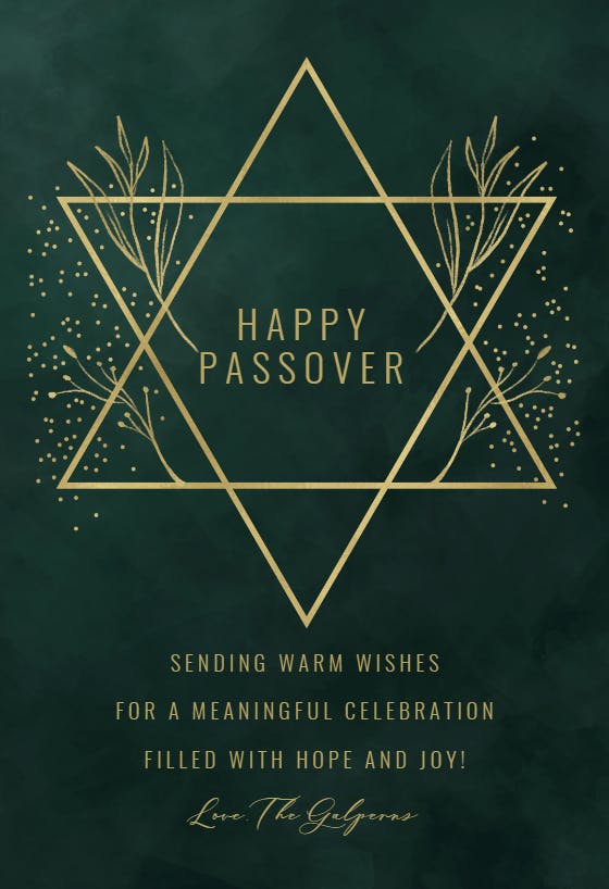 Traditional Star Passover Card (Free) Greetings Island
