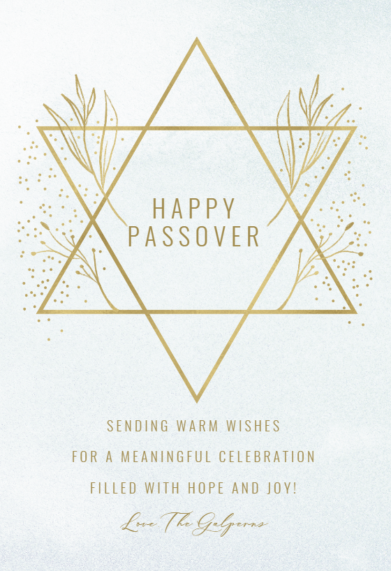 Traditional Star Passover Card (Free) Greetings Island