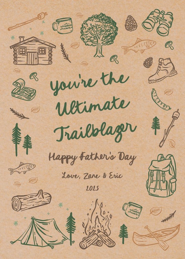Trailblazing - father's day card