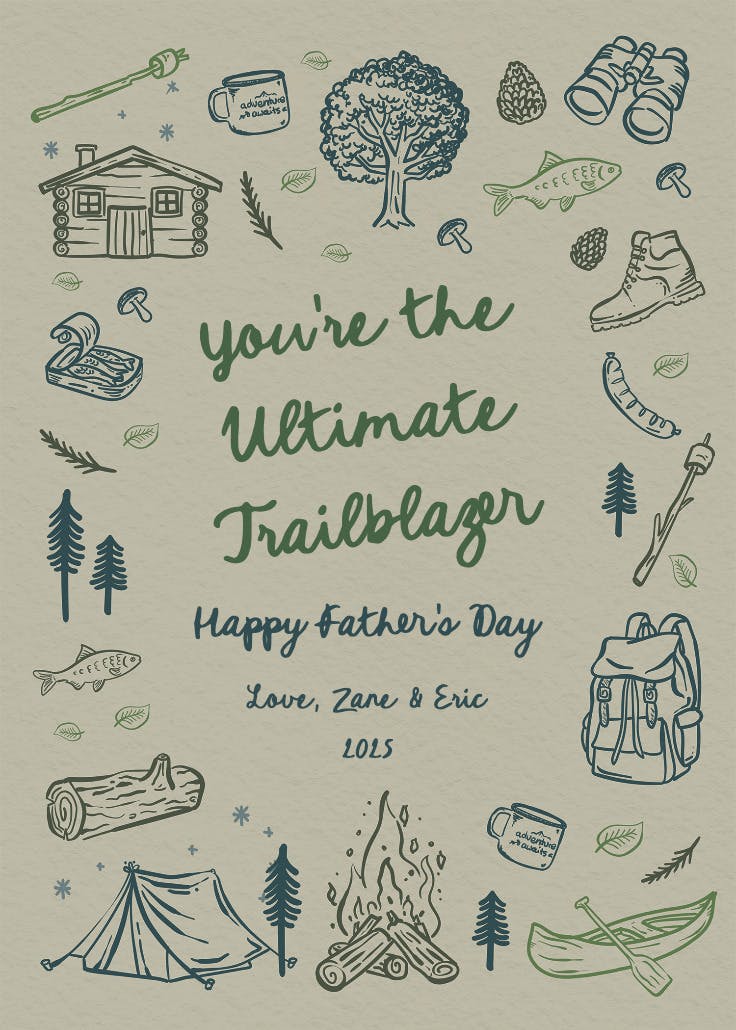 Trailblazing - father's day card