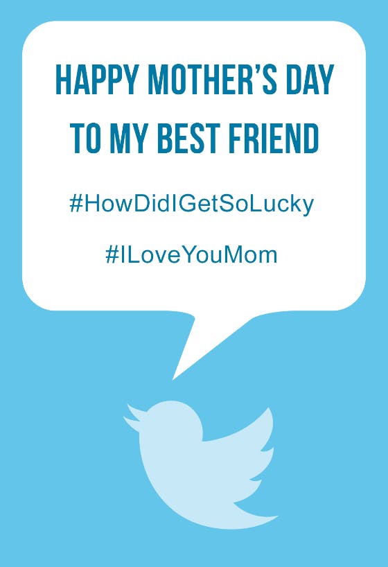 Tweet card -  tarjeta del día de la madre