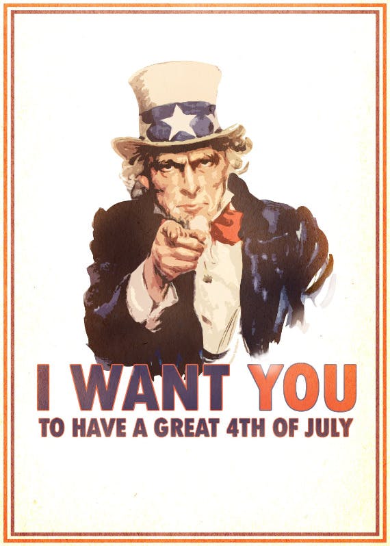 Uncle sam - 4th of july greeting card