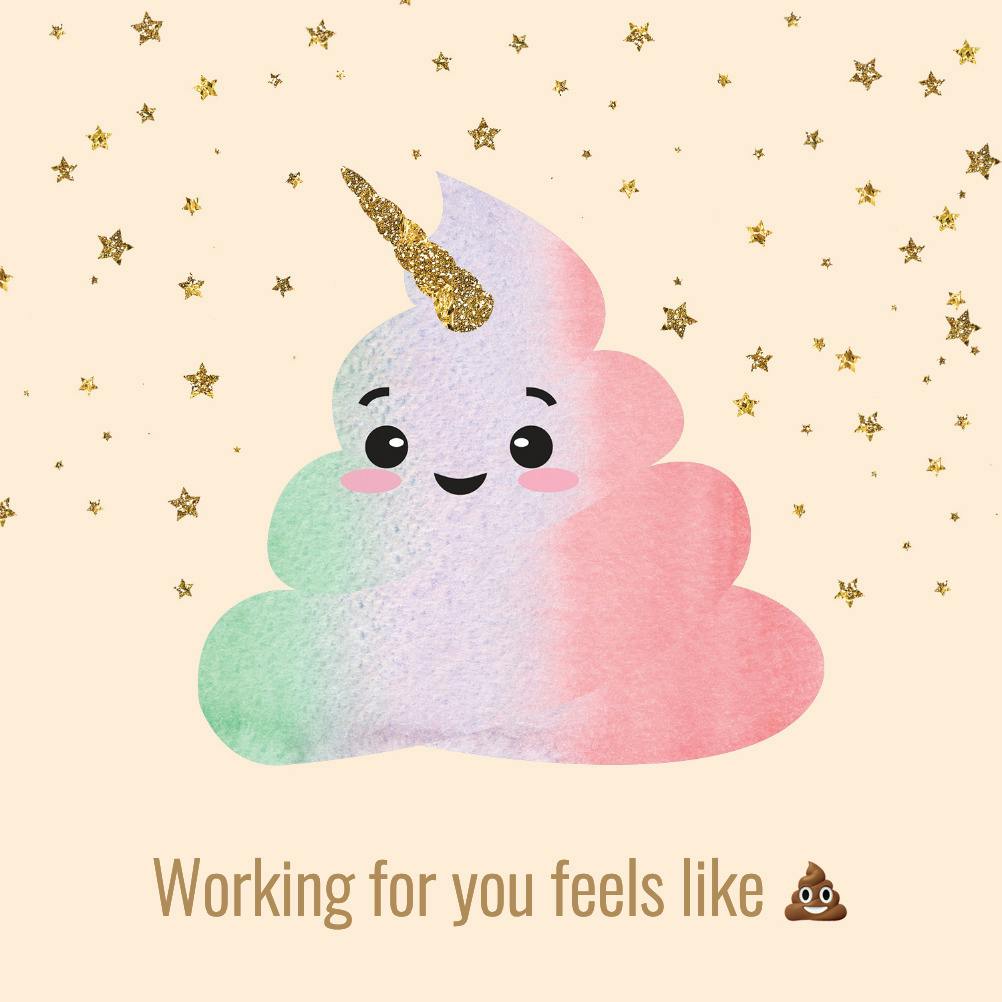 Unicorn wisdom - tarjeta de día festivo