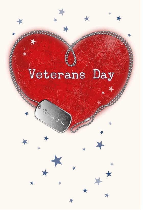 Veterans day appreciation - holidays card