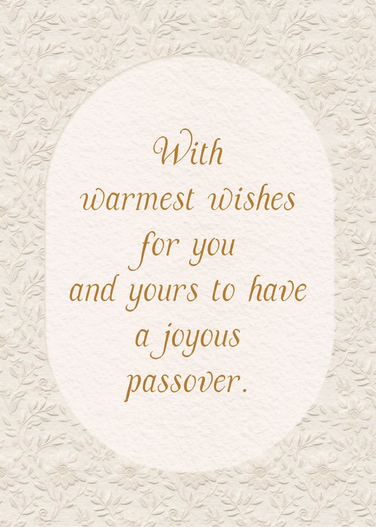 Vintage lace - passover card