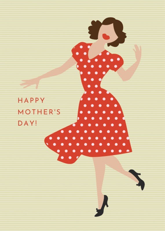 Vintage mom - tarjeta del día de la madre