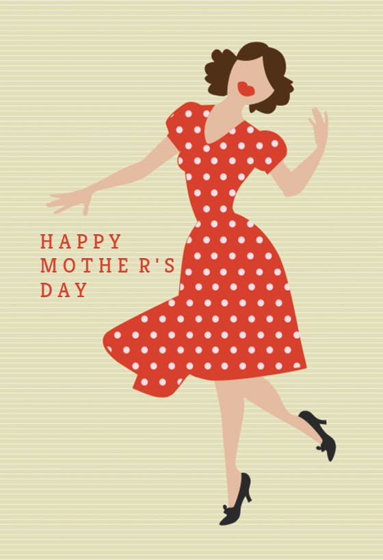 Vintage mom -  tarjeta del día de la madre