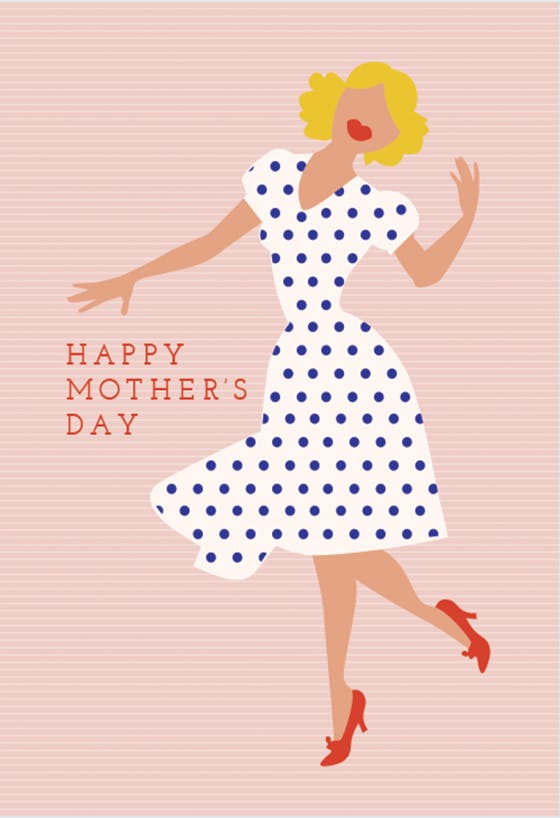 Vintage mom -  tarjeta del día de la madre