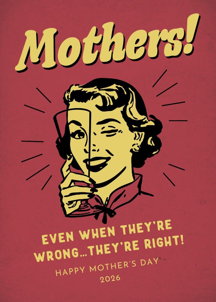 Vintage wisdom - mother's day card