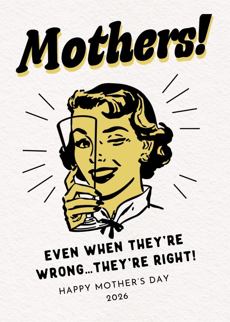 Vintage wisdom - tarjeta del día de la madre