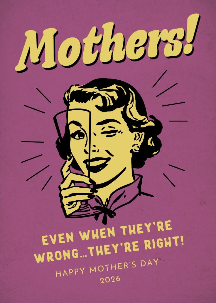 Vintage wisdom - tarjeta del día de la madre