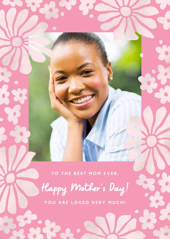 Warm florals -  tarjeta del día de la madre