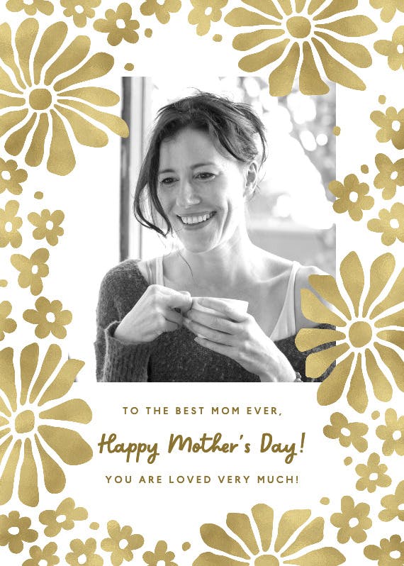 Warm florals -  tarjeta del día de la madre