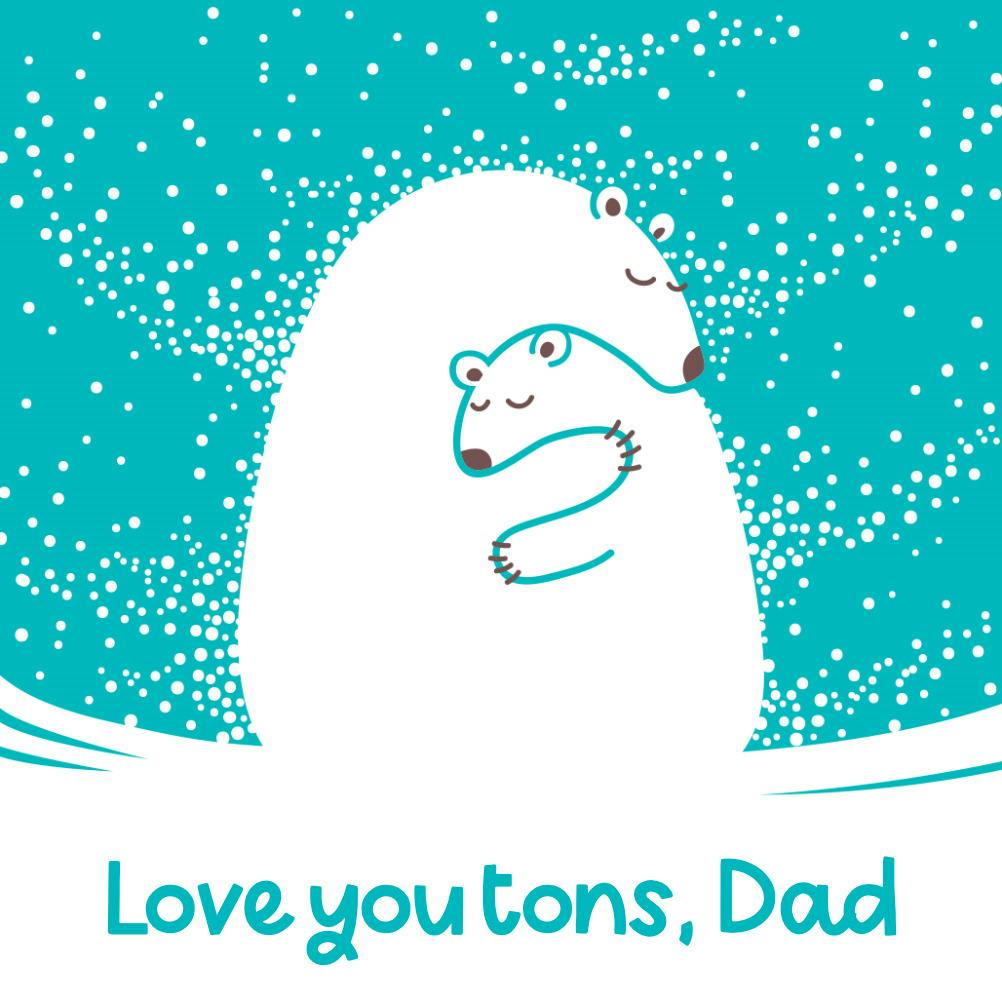 Warm hearted -  tarjeta del día del padre