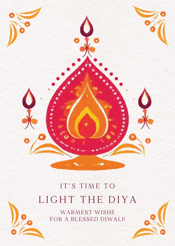 Warm light - diwali card