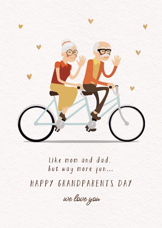 Way more fun - grandparents day card