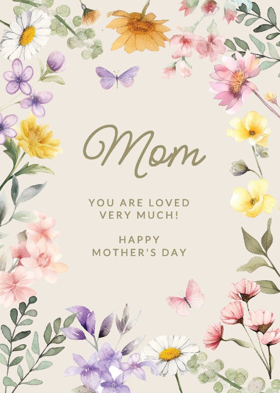 Wonderful blossoms - mother's day card