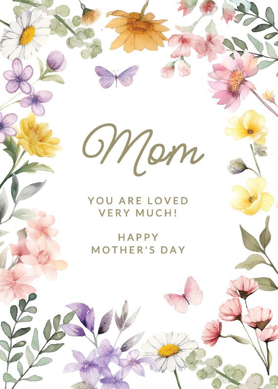 Wonderful blossoms - mother's day card