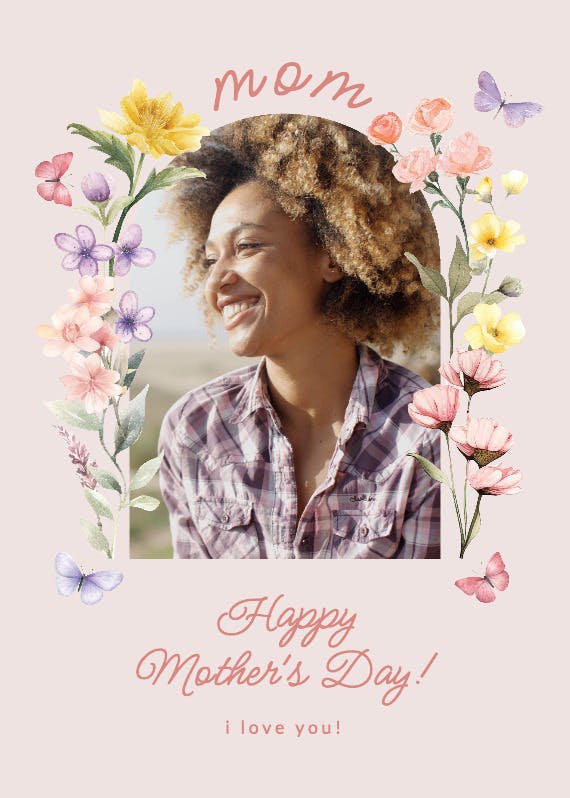 Wonderful blossoms frame - tarjeta del día de la madre