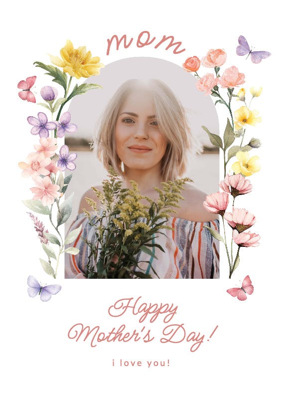 Wonderful blossoms frame - tarjeta del día de la madre