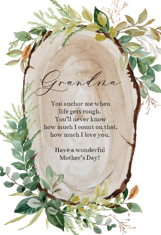 Wood Slice - Mother's Day Card (Free) | Greetings Island