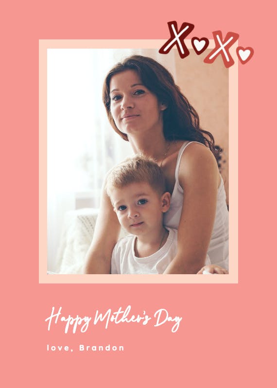 Xoxo love sticker - mother's day card