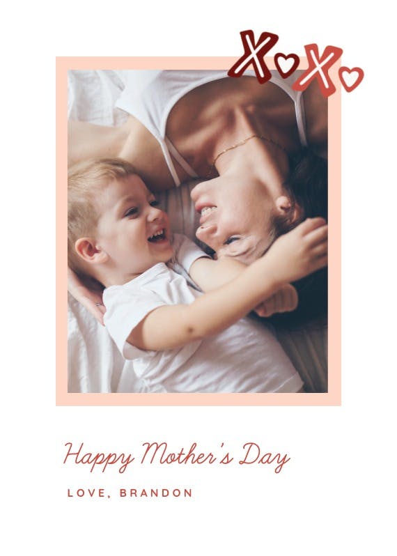 Xoxo love sticker - mother's day card
