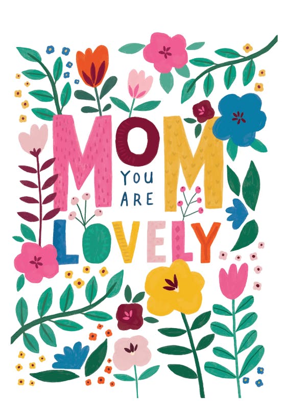 You are lovely - mother's day card
