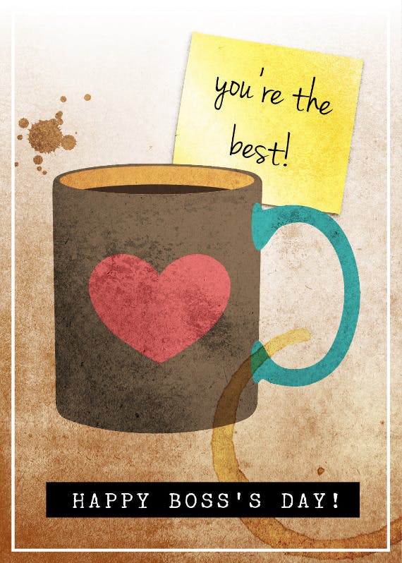 You are the best - boss day card
