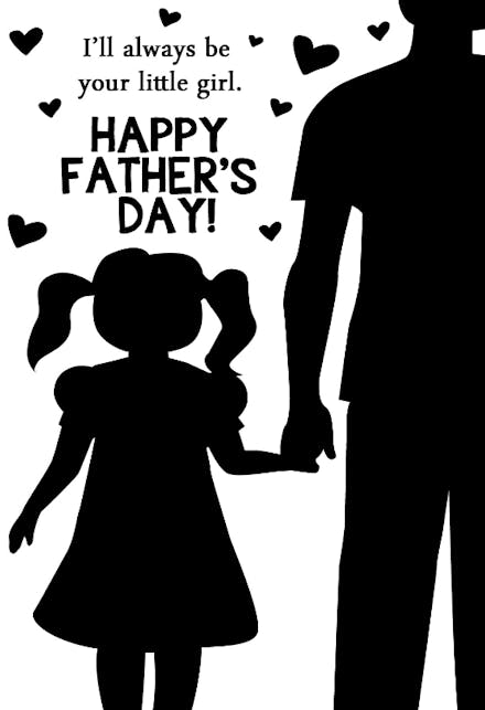 Your Little Girl Father S Day Card Free Greetings Island
