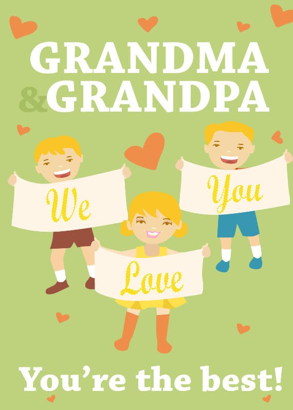 Youre the best grandparents -  free card