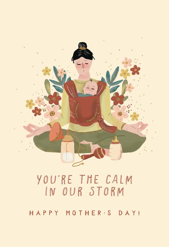 Zen mom - mother's day card