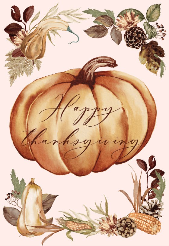Autumn celebration - thanksgiving card