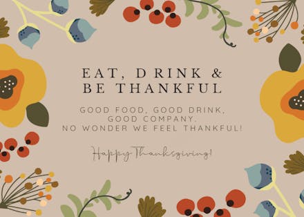 Autumn Elements - Tarjeta De Acción De Gracias