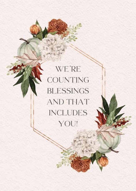 Autumn zest - thanksgiving card