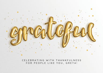 Balloons buffet - thanksgiving card