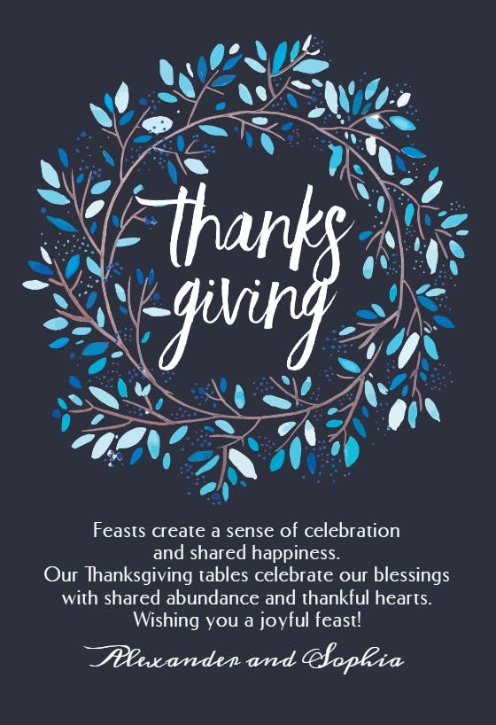 Circle of thanks - thanksgiving card
