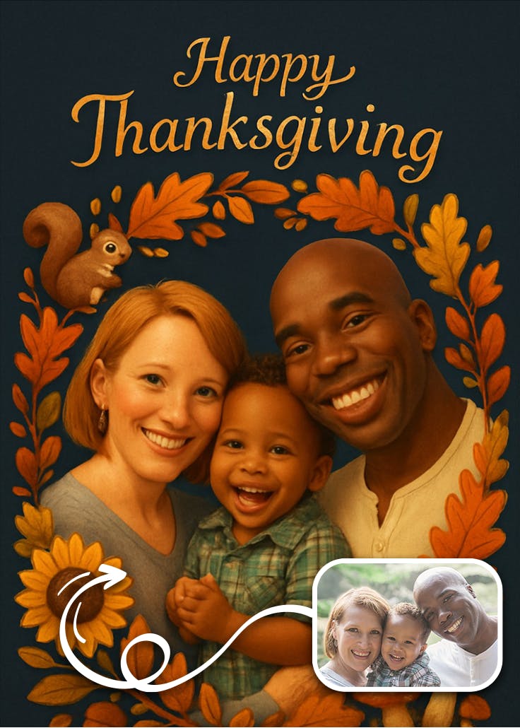 Elegant autumn -  tarjeta de acción de gracias