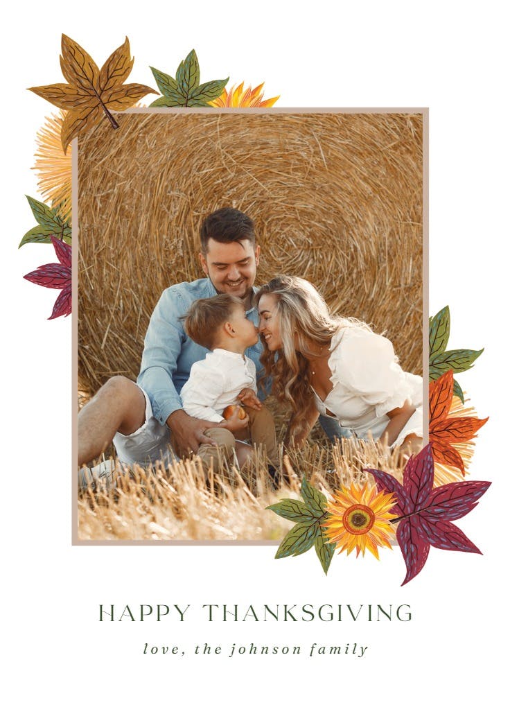 Fall frame - thanksgiving card