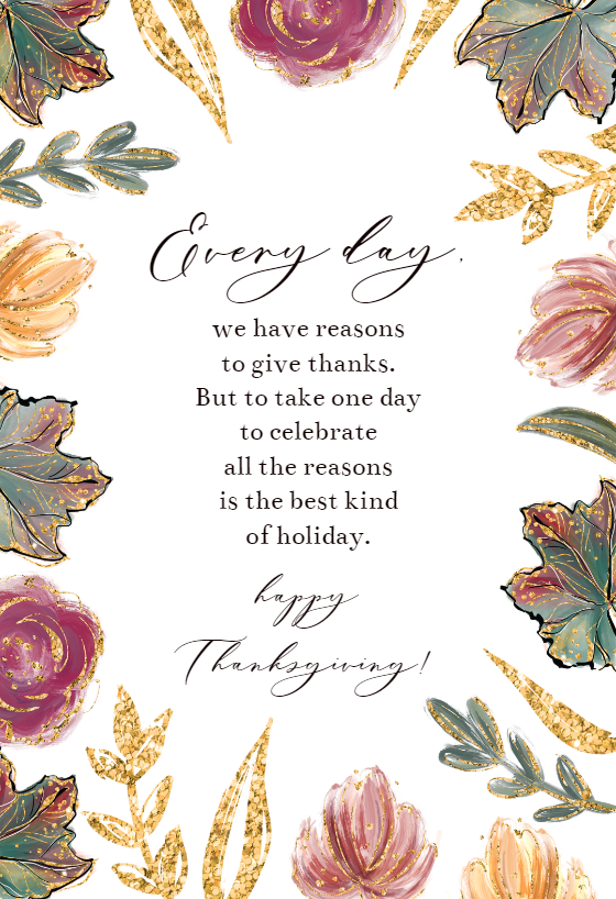 Fall Leaf Border - Thanksgiving Card | Greetings Island